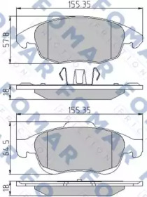 FOMAR FRICTION fo929981 -  Комплект тормозных колодок, дисковый тормоз